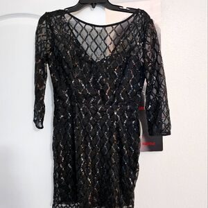 Black Lulu's Sequin Dress - XL